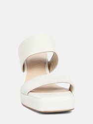 Eddlia Slip On Platform Sandals - Off White