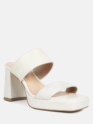 Eddlia Slip On Platform Sandals - Off White - Off White