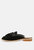 Edmanda Tassle Detail Leather Mules In Black