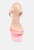 Edyta Ankle Strap Block Heel Sandals In Pink