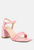 Edyta Ankle Strap Block Heel Sandals In Pink - Pink