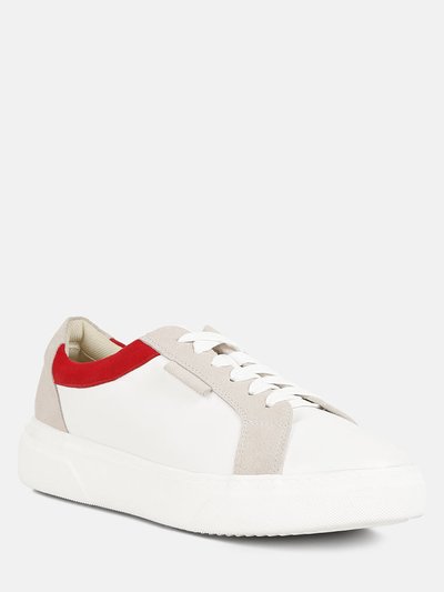 Rag & Co Endler Color Block Leather Sneakers In Red product
