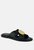 Eudora Embellished Black Slip-Ons Sandal - Black