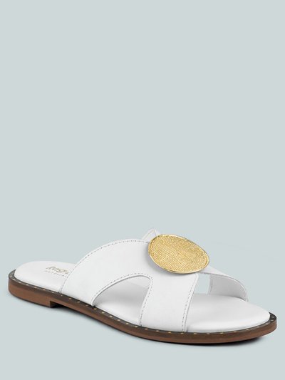 Rag & Co Eudora Embellished White Slip-Ons Sandal product