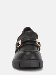Evangeline chunky platform loafers In Black