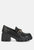 Evangeline chunky platform loafers In Black