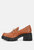 Evangeline Chunky Platform Loafers In Tan - Tan