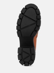 Evangeline Chunky Platform Loafers In Tan