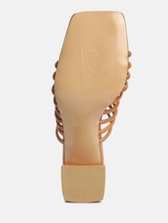 Fairleigh Tan Strappy Slip On Sandals