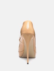 FAUSTINE High Heel Dress Shoe in latte