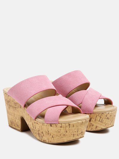 Rag & Co Gerd Block Heeled Suede Slip-on Sandal product