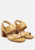 Gertude Slingback Block Heel Leather Sandal - Tan