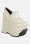 Gilliam Beige High Platform Wedge Loafers - Beige