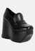 Gilliam Black High Platform Wedge Loafers - Black