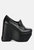 Gilliam Black High Platform Wedge Loafers