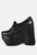 Gilliam Black High Platform Wedge Loafers