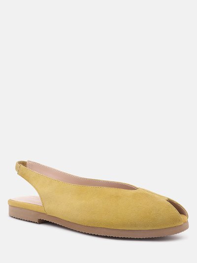 Rag & Co Gretchen Mustard Slingback Flat Sandals product