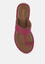 Harris Fuchsia Toe Ring Braided Slip Ons Sandal