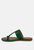 Harris Green Toe Ring Braided Slip Ons - Green