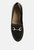 Holda Horsebit Embelished Loafers With Stitch Detail In Black