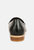 Holda Horsebit Embelished Loafers With Stitch Detail In Black