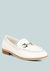 Holda Horsebit Embelished Loafers With Stitch Detail In Off White - Off White