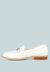 Holda Horsebit Embelished Loafers With Stitch Detail In Off White