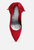 Hornet Red Satin Stiletto Pump Sandals