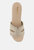 Ivanka Beige Cut Out Slip On Sandals