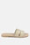 Ivanka Beige Cut Out Slip On Sandals