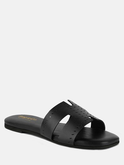 Rag & Co Ivanka Black Cut Out Slip On Sandals product