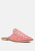 Jodie Dusty Pink Studded Leather Mule - Dusty Pink