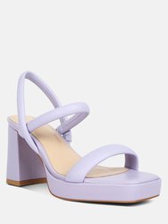 Joslyn Slingback Block Heel Sandals In Lilac - Lilac