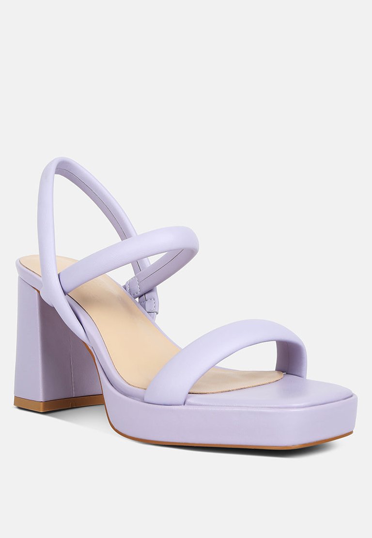 Joslyn Slingback Block Heel Sandals In Lilac - Lilac