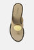 Kathleen Embellished Beige Slip-On Thong Sandals
