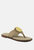 Kathleen Embellished Beige Slip-On Thong Sandals - Beige