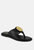 Kathleen Embellished Black Slip-On Thong Sandals - Black
