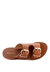 Kelly Tan Flat Sandal with Buckle Straps