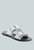 Kelly White Flat Sandal With Buckle Straps - White