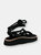 Kendall Strings Platform Leather Sandal in Black