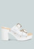 Kenna Dual Buckle Strap Sandals - White