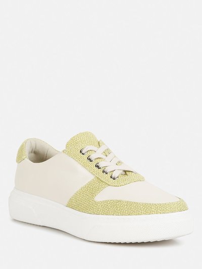 Rag & Co Kjaer Dual Tone Leather Sneakers In Green product