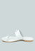 Leona White Thong Flat Sandals