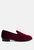 Luxe-lap Burgundy Velvet Handcrafted Loafers