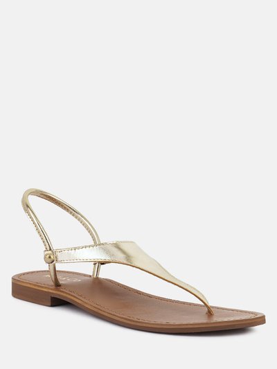 Rag & Co Madeline Gold Flat Thong Sandals product