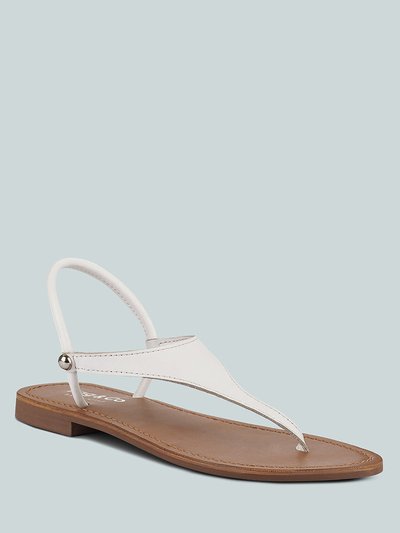 Rag & Co Madeline White Flat Thong Sandals product