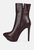 Magna Burgundy High Heeled Ankle Boot