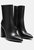 Margen Ankle High Pointed Toe Block Heeled Boot