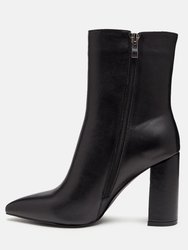 Margen Ankle High Pointed Toe Block Heeled Boot