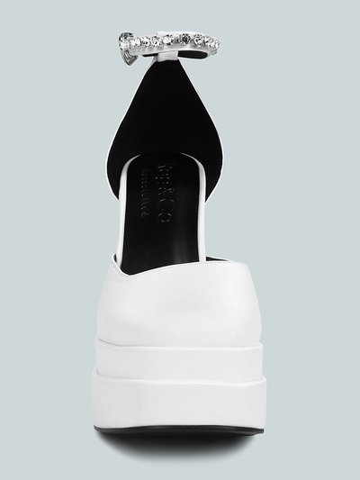 Rag & Co Martini White Sky High Platform Sandals product
